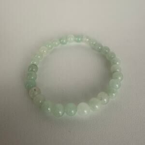 Mint Gem Unisex Aventurine Mint Green Stretch Bohemian Beaded Stone Bracelet